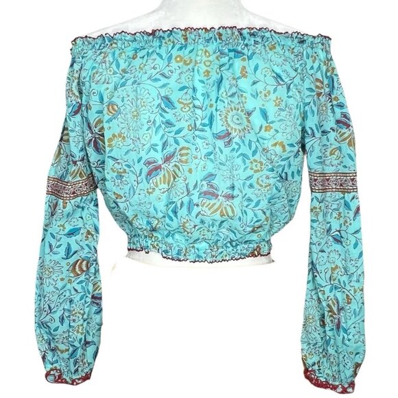 NEW POUPETTE ST BARTH Nana Beach Top in Light Blue Paquerette, Size Small, NWT - Picture 5 of 12